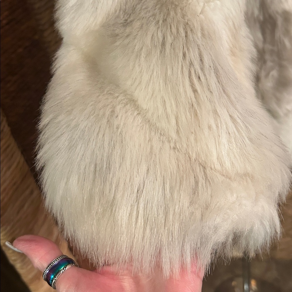 Intrigue Cream Faux Fur Pea Coat - Picture 4 of 15
